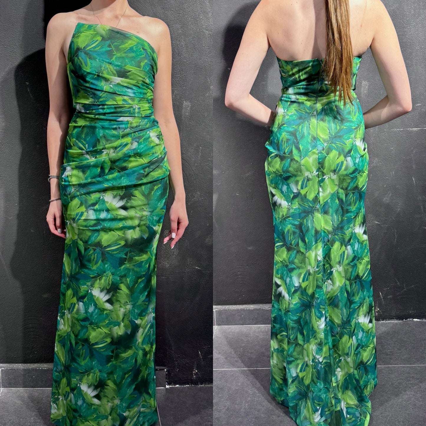 Patterned Strapless Dress Design | Wedding, Engagement, Special Occasions | 50% Discount | 2025 Collection