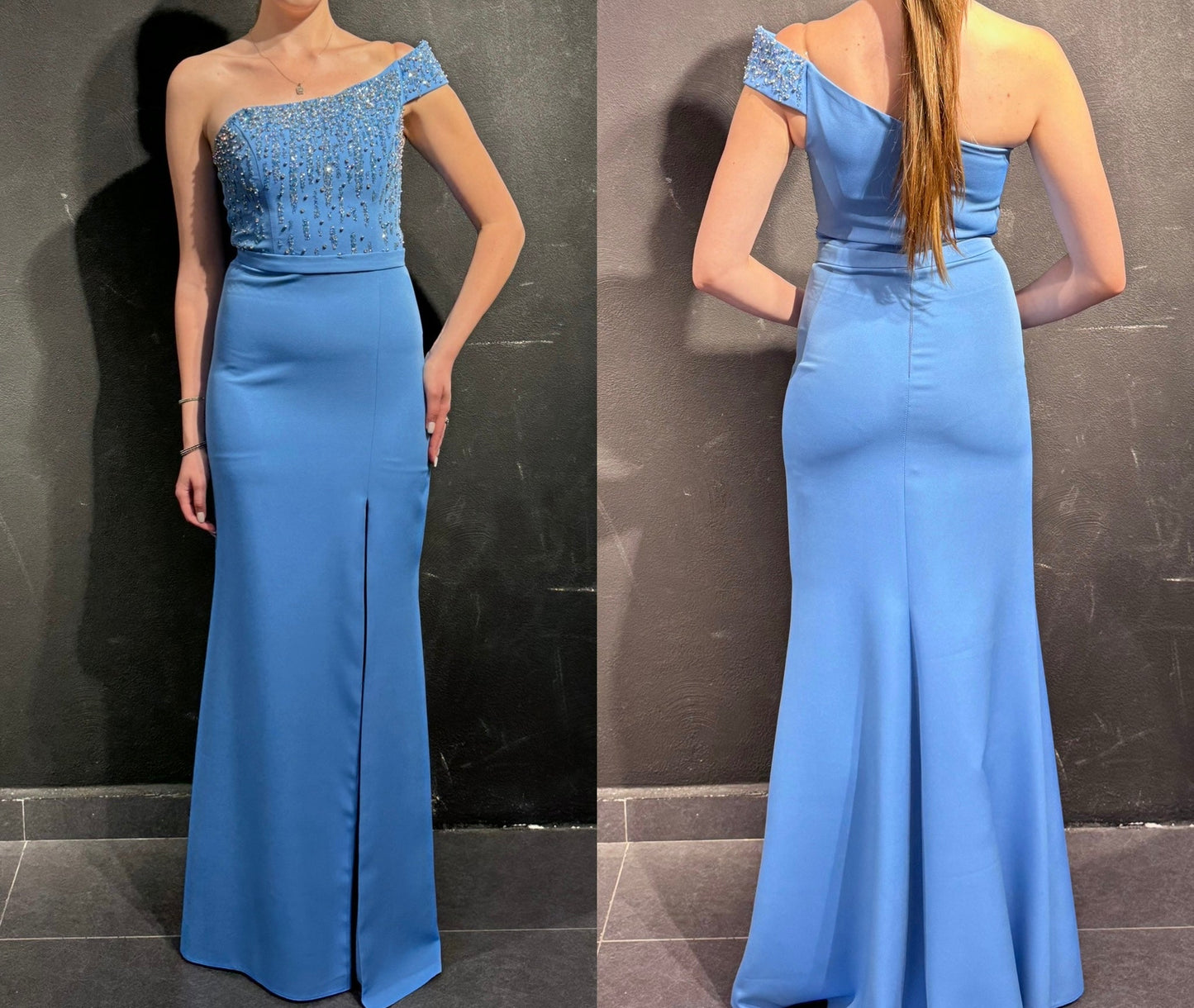 Straight Neckline Stone Design Abaya Dress | Wedding, Engagement, Special Events | 50% Discount | 2025 Collection