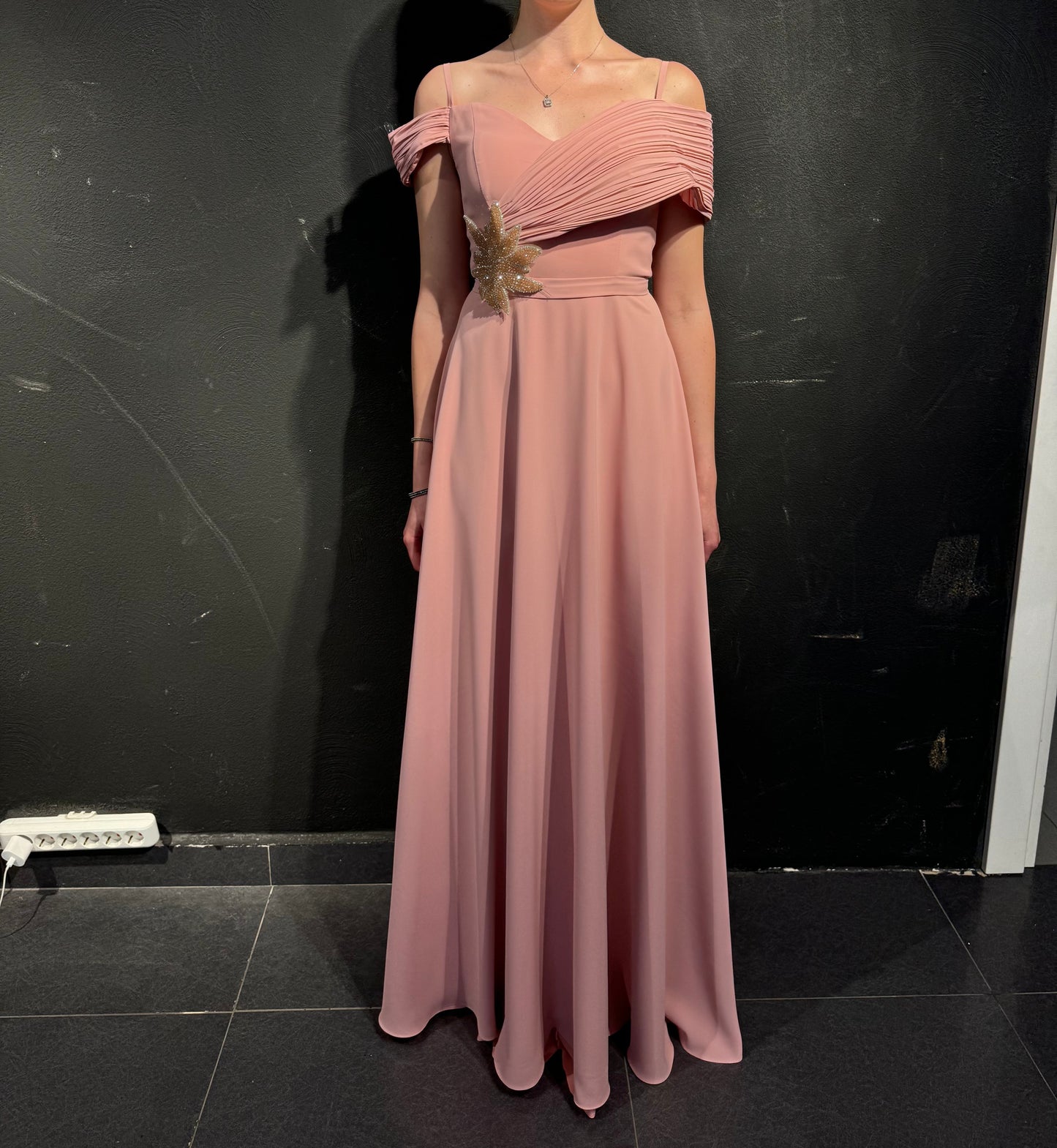 Asymmetric Cut Abaya Dress