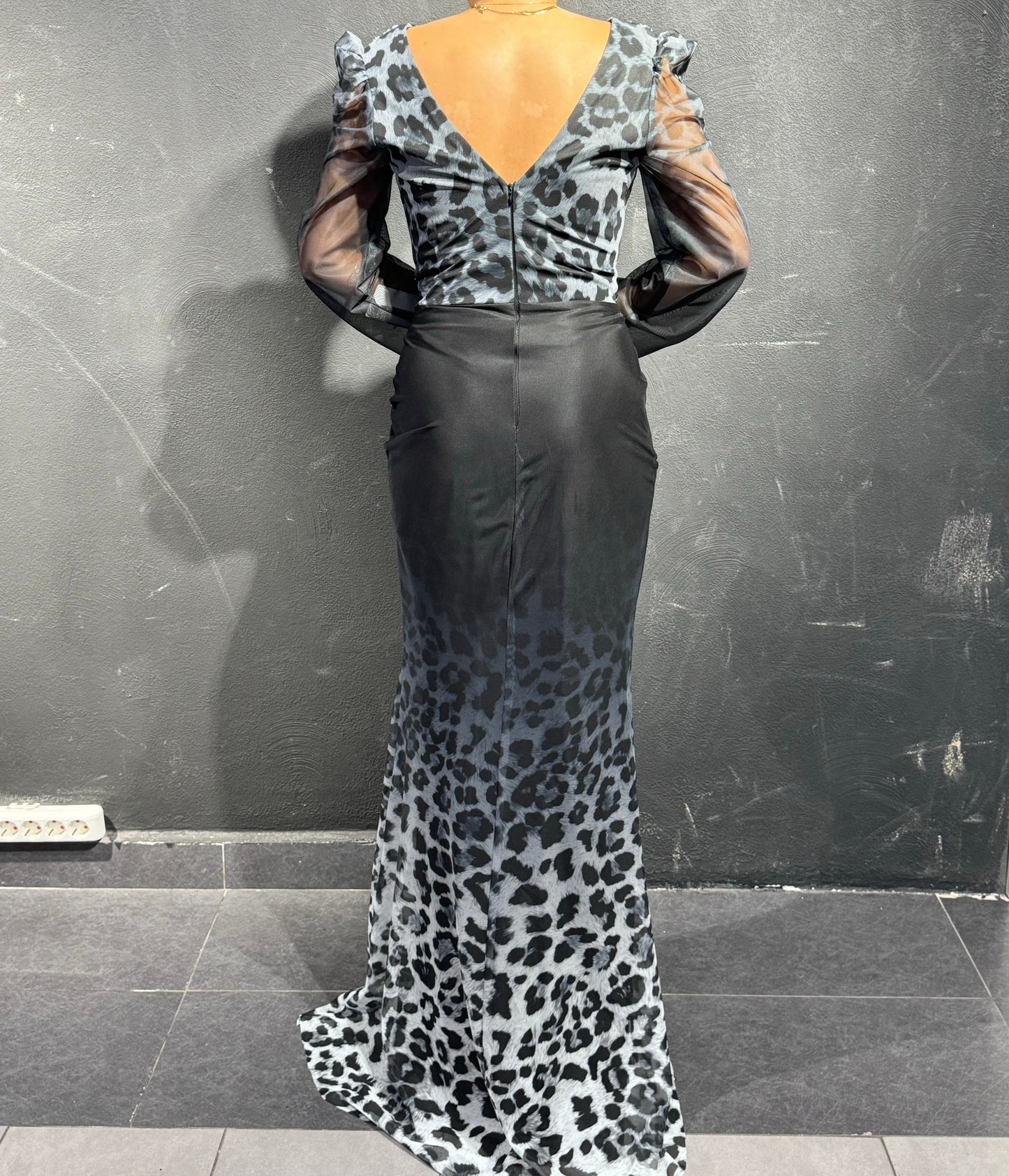 Degraded Leopard Print Dress | Wedding, Engagement, Special Occasions | 50% Off | 2025 Collection