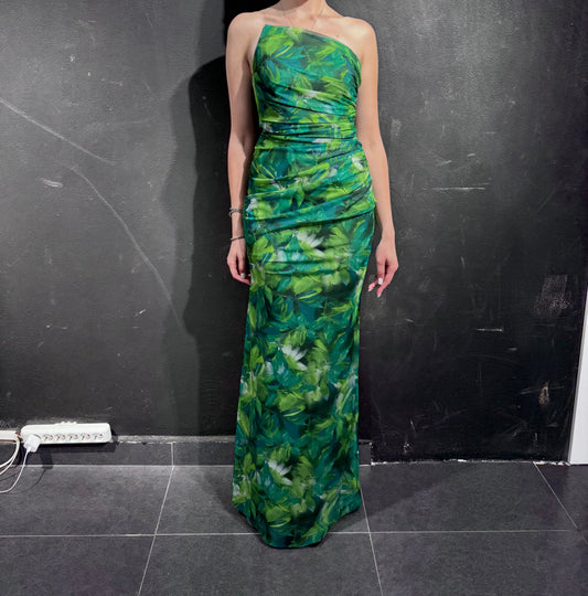 Patterned Strapless Dress Design | Wedding, Engagement, Special Occasions | 50% Discount | 2025 Collection 