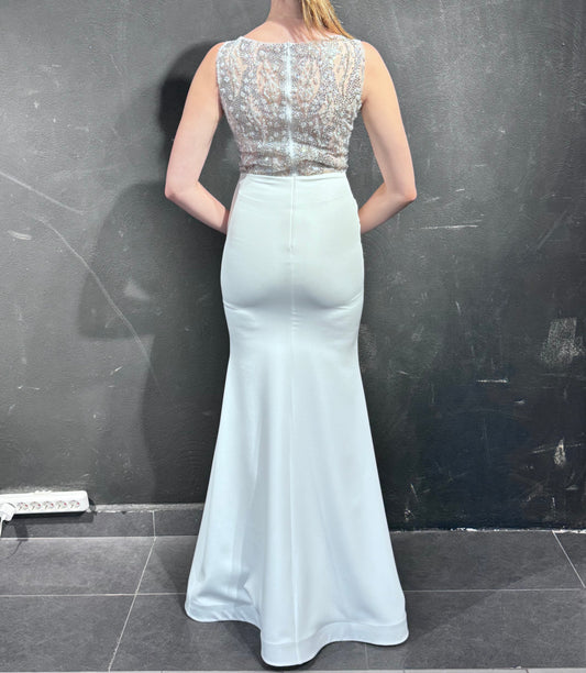 White Stone Design Wedding Dress | Wedding, Bridal Shower, Special Events | 50% Off | 2025 Collection 
