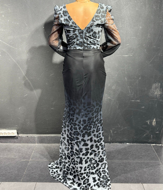Degraded Leopard Print Dress | Wedding, Engagement, Special Occasions | 50% Off | 2025 Collection 